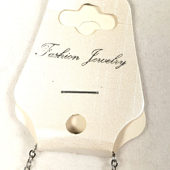 Double Infinity Shape Pink Crystal Stone Gold & Silver Tone Pendant and … - Picture 6 of 6